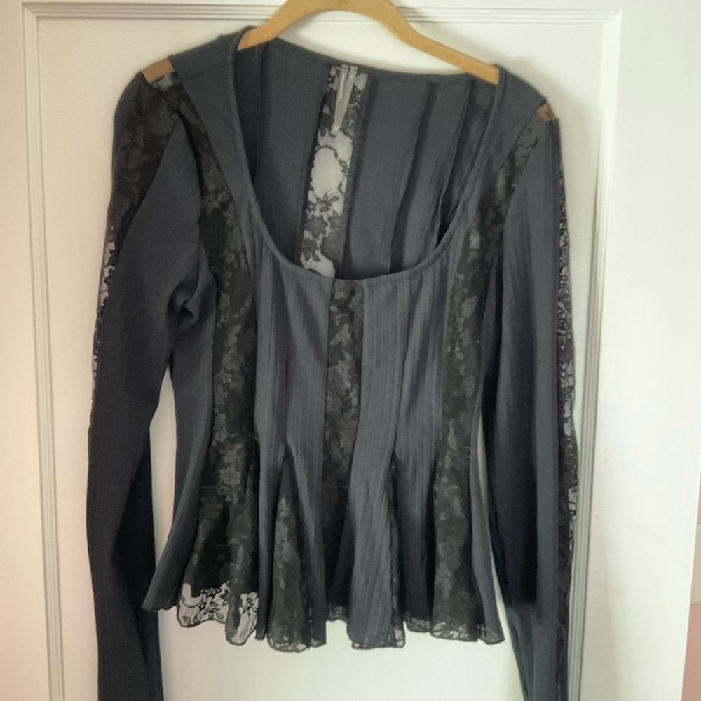 Anthropologie black Lace Blouse
